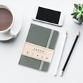 thumbnail image 4 of A6 Leather Journal Notebook with 160 Lined Pages, Hardcover Bound, 100gsm No-Bleed Paper & Inner Pocket - Perfect for Writing, Travel, and Gift Giving, 4 of 6