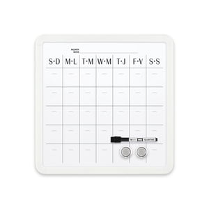 Quartet Cadre en plastique 14"x14" Dry Effase calendrier Board