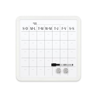 Quartet Plastic Frame 14"x14" Dry Erase Calendar Board