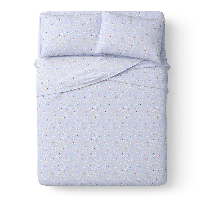 Mainstays Kids 220TC Cotton Star Queen, 4 Piece Sheet Set