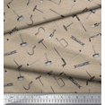 thumbnail image 2 of Soimoi Brown Rayon Fabric Square & Tools Hardware Fabric Prints By Yard 42 Inch Wide, 2 of 5