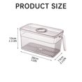 thumbnail image 2 of Oleegame 1PC Kids Snack Boxes For School Kitchen Storage Basket Kitchen Storage Basket Clear Stackable Fridge Storage Containers With Handle Bread Box For Kitchen Counter Airtight, 2 of 8