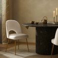 thumbnail image 3 of Meridian Furniture Logan Cream Velvet Dining Chair (Set of 2), 3 of 19