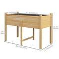 thumbnail image 3 of Outsunny Wooden Raised Garden Bed Elevated Planter Box for Flower, Natural, 3 of 10