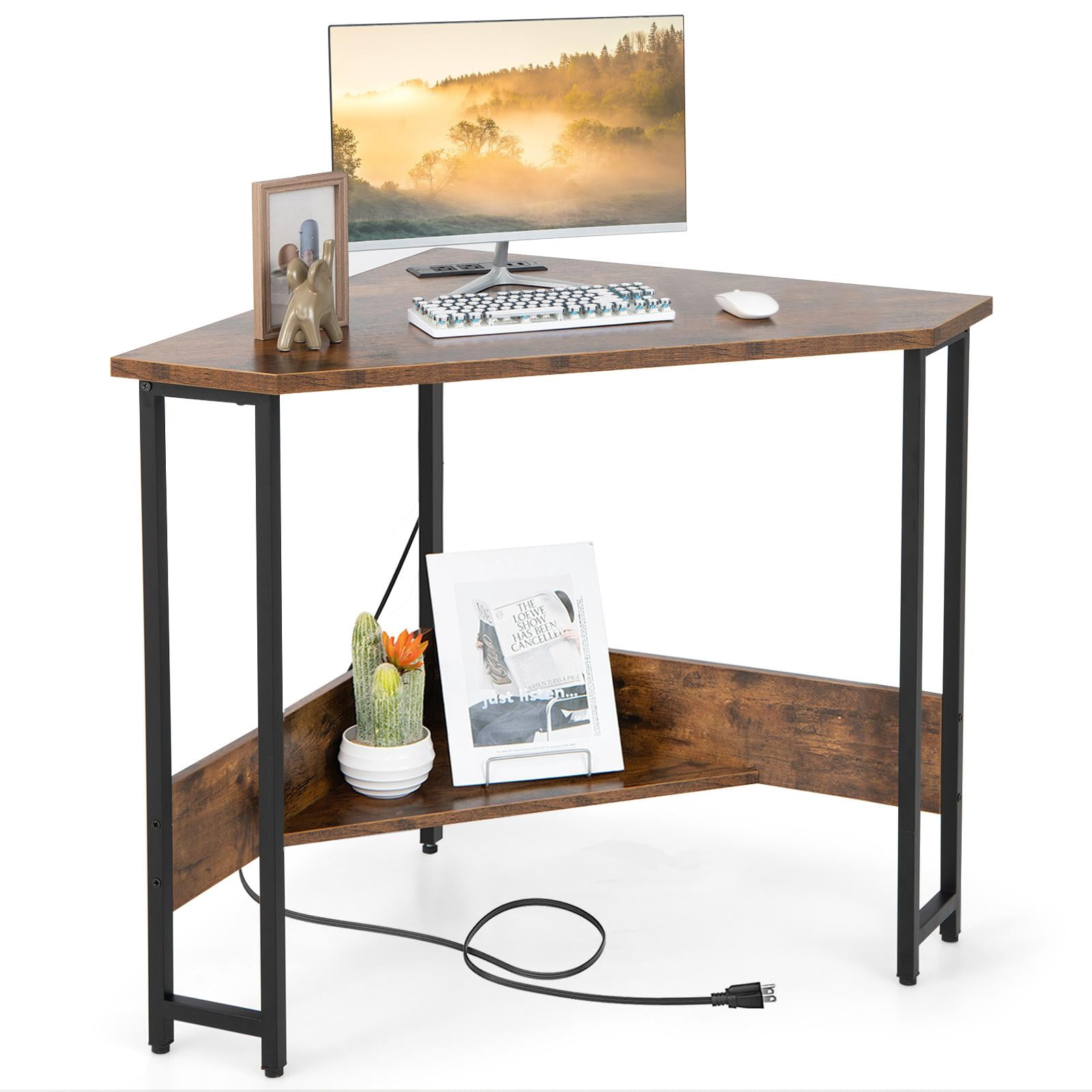 PC　DESK　LOW　90cm　BR/WH a6c715e5-939b-4fd7-925c-