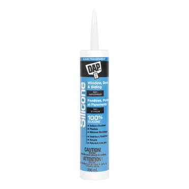 DAP 100% Silicone Window & Door Sealant Clear, 290ml, Clear