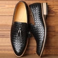 thumbnail image 3 of Leather Shoes for Men, Pointed Toe Lace-Up Business Casual Style, Non-Slip Lightweight Breathable Design, Cushioned Insole, 5 cm Heel, Yellow, 3 of 3