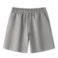 thumbnail image 2 of EOYWHK Cotton Linen Shorts for Men Summer Breathable Workout Gym Shorts Mid Waisted Solid Color Running Swimming Sleeping Shorts, 2 of 5