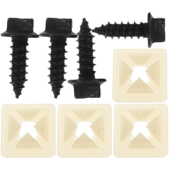 1 Set License Plate Frame Screws Clips License Plate Fasteners License Plate Mounting Accessories