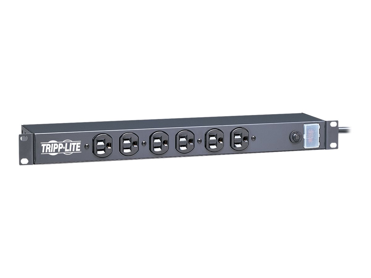 Tripp Lite Surge Protector Rackmount 14 Outlet 15' Cord 3000 Joules 1U RM - Surge protector (rack-mountable) - 15 A - AC 120 V - output connectors: 14 - 1U - 19" - black