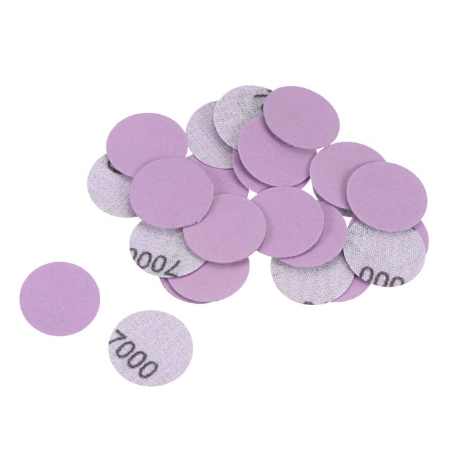 Unique Bargains 25 Pack 1-Inch Purple Sanding Discs 7000 Grits Hook & Loop Professional Aluminum Oxide Sandpaper Mini Size