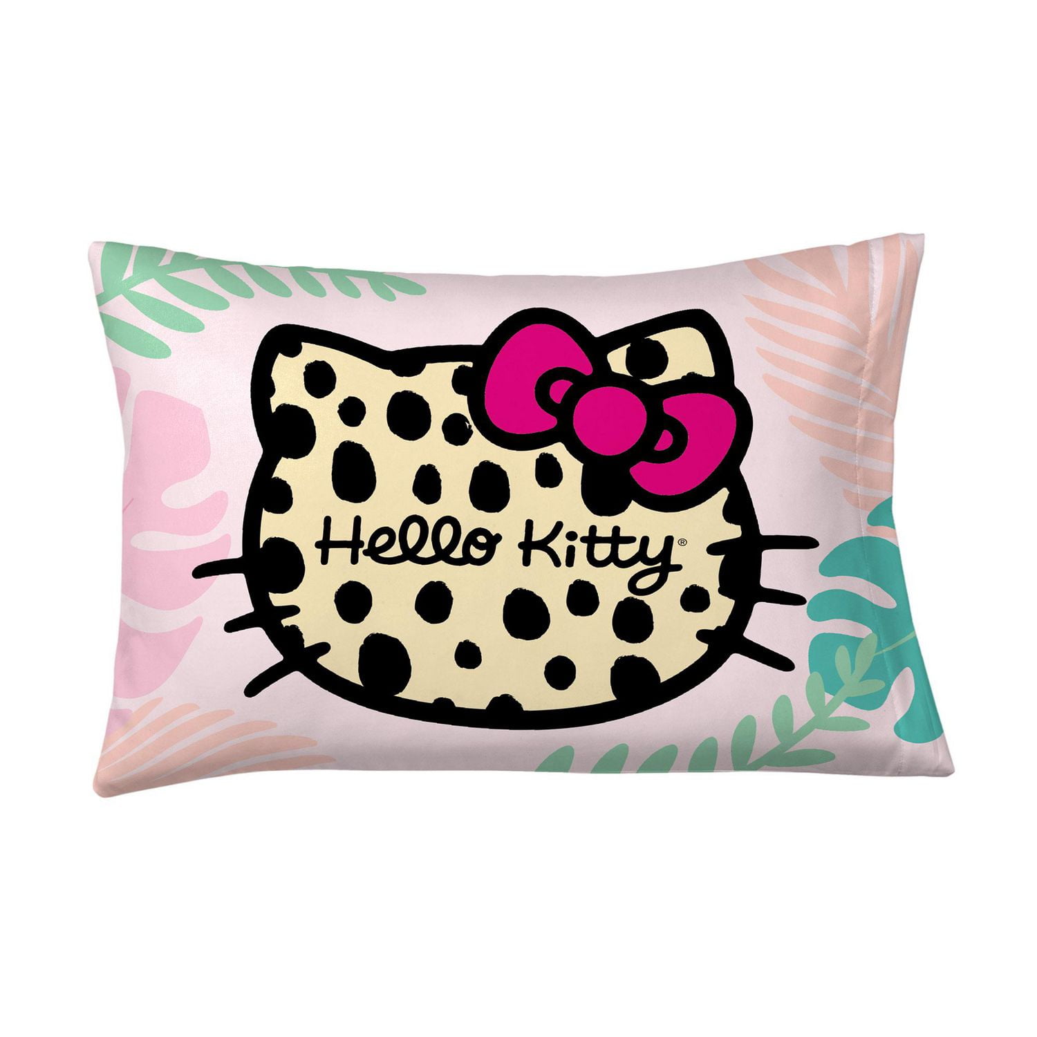 Édredon pour lit 1 place/double et taie d'orieller Hello Kitty "Wild Jungle"
