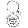 thumbnail image 1 of CHUANK Clearance To My Daughter Message Keychain Stainless Steel Initial Last Name 26 Letter Family Inspirational Keychain Gift, 1 of 2