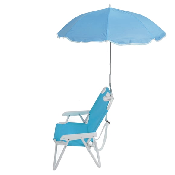 Children Beach Chair Portable Folding Camping Chairs for Kids with Umbrella Outdoor Lawn Sand Chair Picnics Vacations Parties