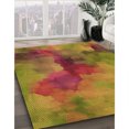 thumbnail image 3 of Ahgly Tapis Rectangulaire Lavable en Machine Intérieur Caramel Brun, 5 Pieds x 7 Pieds, 3 of 7