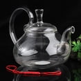 thumbnail image 3 of 1Pc Glass Teapot Raised Handle Teapot Glass Tea Ware for Scented Tea Embellished Teapot Transparent, 3 of 4