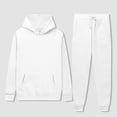 thumbnail image 4 of Weiqiqre Sweats for Men Sets Solid Color Loose Fit Basic Pullover Hoodies Sweatshirt Sport Jogging Suits, 4 of 7