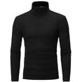 thumbnail image 1 of YONGHS T-Shirt à Col Roulé Thermique de Base pour Homme, Coupe Ajustée, Manches Longues, Chandail Décontracté, Noir G, 1 of 4
