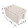 thumbnail image 4 of UPOUART Seau à Roulettes Seau Gallon Plastique Beige 31.5X21.5Cm 6.5L pour Mobile avec Roues Lot de 1, 4 of 8