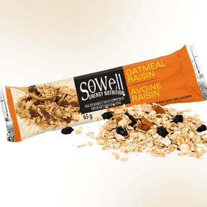 SoWell - Raisine de farine d'avoine - Remplacement des repas Portein Energy Bar - paquet de 12