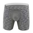 thumbnail image 1 of zbxnLI Men's Boxer Briefs Stretch Long Leg Compression Underwear Breathable Comfort Soft Underpants with Fly, 1 of 2