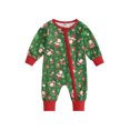 thumbnail image 1 of FOCUSNORM Combinaison Bébé Manches Longues Col Rond Imprimé Père Noël Vêtements de Noël pour Filles Garçons, 1 of 9