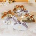 thumbnail image 2 of European Style Wedding Candy Box Packaging Box Paper Box Premium Candy Gift Box with Ribbon and Wooden Ring for Wedding Party, 2 of 4