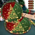 thumbnail image 1 of RRJ Christmas Party Tableware Set Disposable Plates Cups Napkins, 20-Piece Holiday Dinnerware Kit, 7-Inch 9-Inch Paper Plates For Festive Gatherings, Red Green Gold Themed Disposable Tableware, 1 of 6