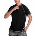 thumbnail image 2 of Charmo Men's Short Sleeve Active Rashguard Shirts Solid Workout Top Sports Tee UPF 50+, 2 of 5