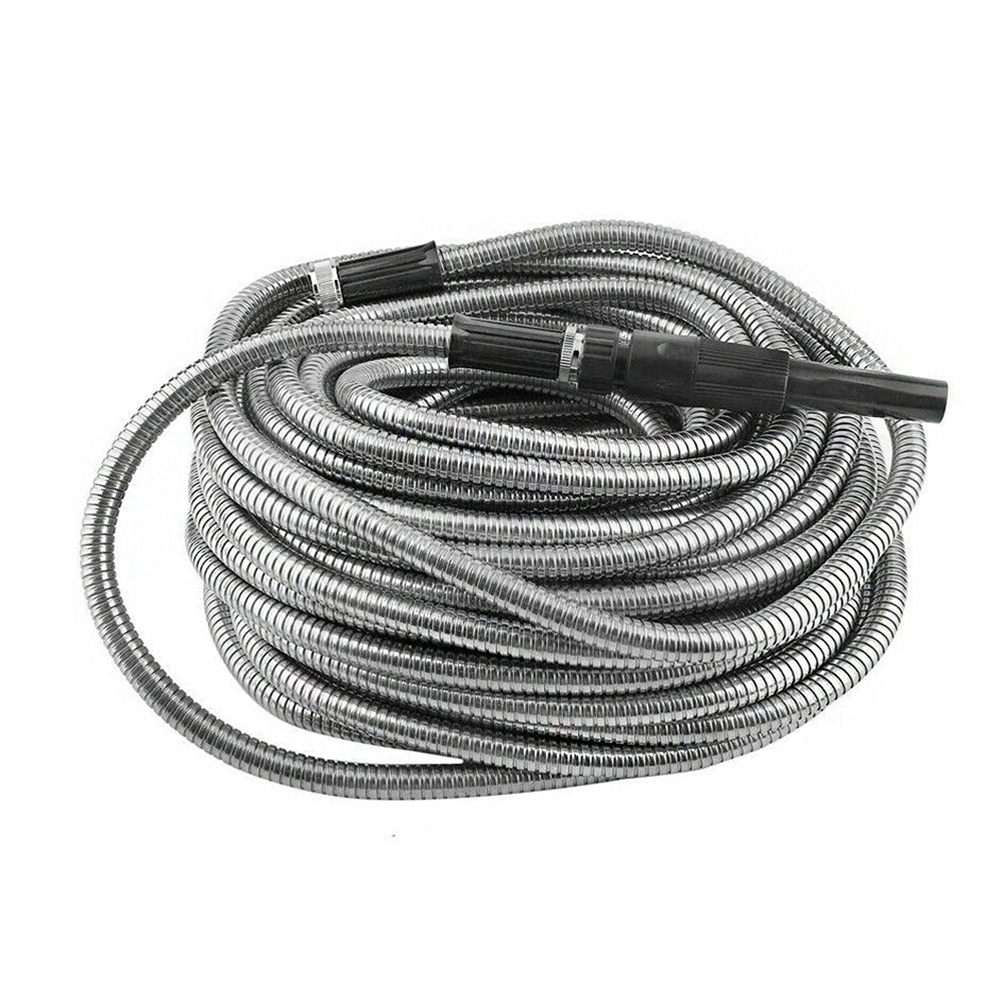 MOKKHNB Garden Hose Water Pipe Silver Kink Resistance 1Pack for Garden Use