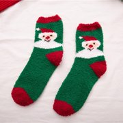 Women's Christmas Printed Socks Cute Warm Comfortable Socks Home Socks Sports Socks Sock Green