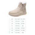 thumbnail image 4 of Bottes d'Hiver pour la Neige Bottes Doublées Chaudes pour Femmes Bottes Courtes Imperméables Mode pour Randonnée Randonneuse Hiver 39 Beige, 4 of 9