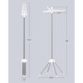 thumbnail image 3 of SONGMICS Clothes Drying Rack, 59-Inch Folding Laundry Drying Rack with 3 Rotatable Arms for Hangers, 4 Legs, Stainless Steel, for 27 Pieces of Clothes, White and Silver, 3 of 4