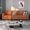 thumbnail image 3 of Costway Canapé Modulaire Moderne 3 Places avec Pochette de Rangement Latérale et Pied en Métal Orange, 3 of 9