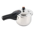 thumbnail image 1 of QUTETN Stainless Steel Pressure Cooker  Security Handle Pressure Cooking Pot with Safety Valve  Stainless Steel Induction Suitable Pressure Pan For All Kinds Of Cooktops (2L), 1 of 9