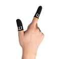 thumbnail image 1 of 2 Pcs Manchons de Bout de Doigt pour Jeux de Téléphone Intelligent Résistants à la Sueur Joueurs Élastiques Réutilisables Gants Respirants Portatifs Écran Tactile Confortables Housses de Manette Réutilisables Noir, 1 of 8
