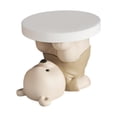 thumbnail image 3 of veasfak Bear Statue Side Table End Table Coffee Table Sofa Corner Table for Bedroom Home Brown, 3 of 9