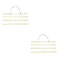 thumbnail image 3 of Decodeary 21CM-61CM DIY Magnetic Wooden Photo Hanger Poster Scroll Print Picture Frame Beige 51cm 2Set, 3 of 6