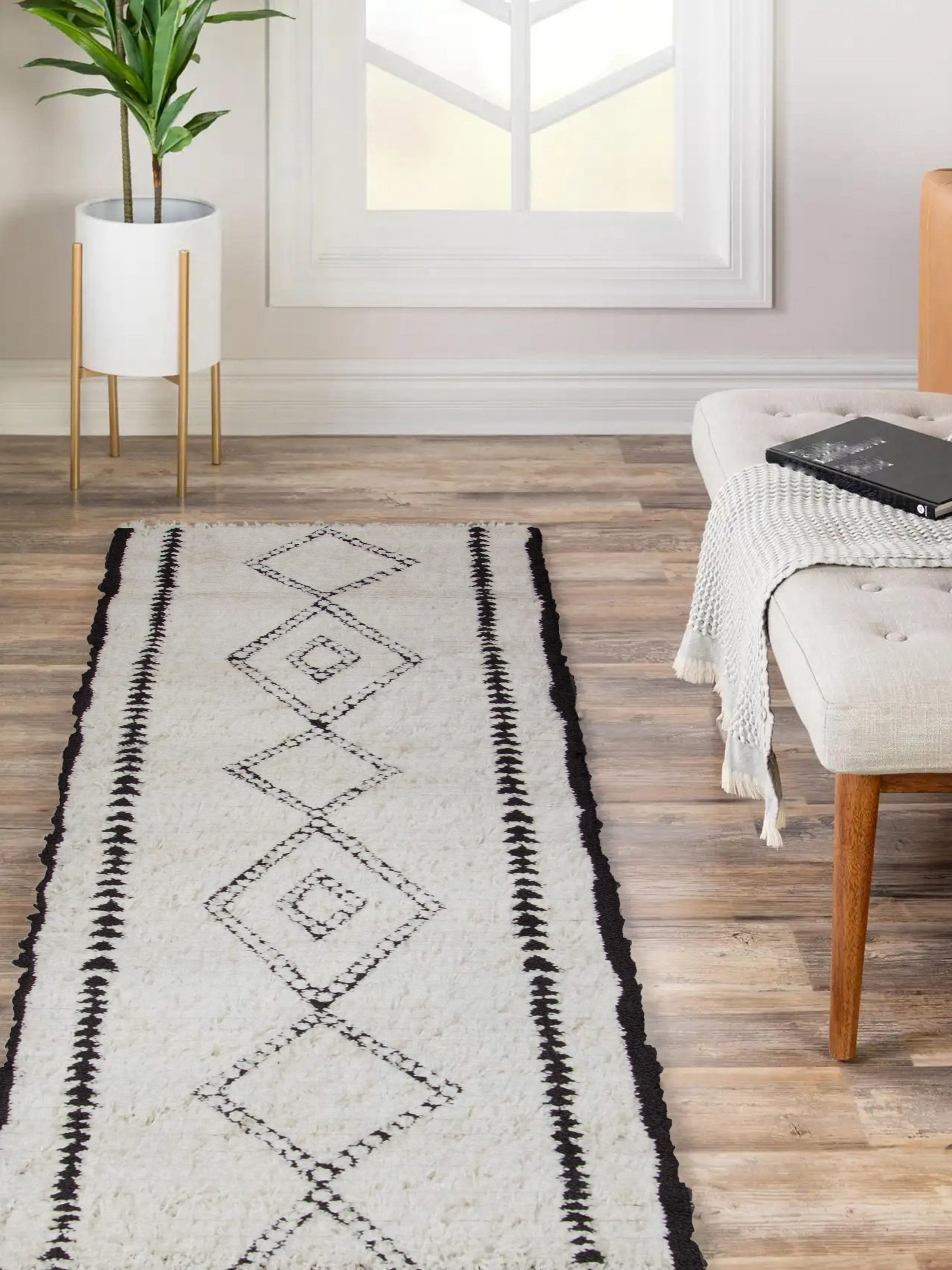 ECARPET Zelda Contemporary Runner Rug for Living Room, Bedroom, Dining Room, Entrance, Hallway and More.