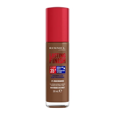 Rimmel Lasting Finish 35 Hour Fond de teint, longue tenue, hydratant, formule végétalienne, couvrance totale