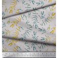thumbnail image 2 of Soimoi Gray Velvet Fabric Flower Leaves Decor Fabric Printed Yard 58 Inch Wide, 2 of 2