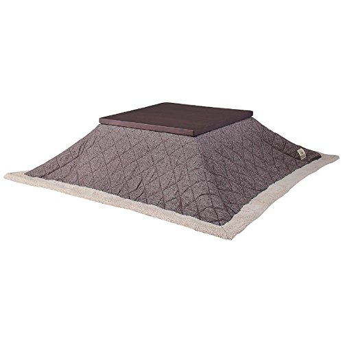 AZUMAYA KK-101BR Kotatsu Futon Comforter Square Shape W75 x D75 Inches, 100% Polyester Fabric Material, Home and Living, Light Brown Color, This Order Comes only Futon Comforter