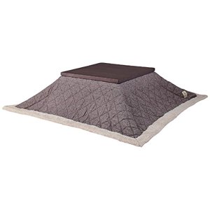 AZUMAYA KK-101BR Kotatsu Futon Comforter Square Shape W75 x D75 Inches, 100% Polyester Fabric Material, Home and Living, Light Brown Color, This Order Comes only Futon Comforter