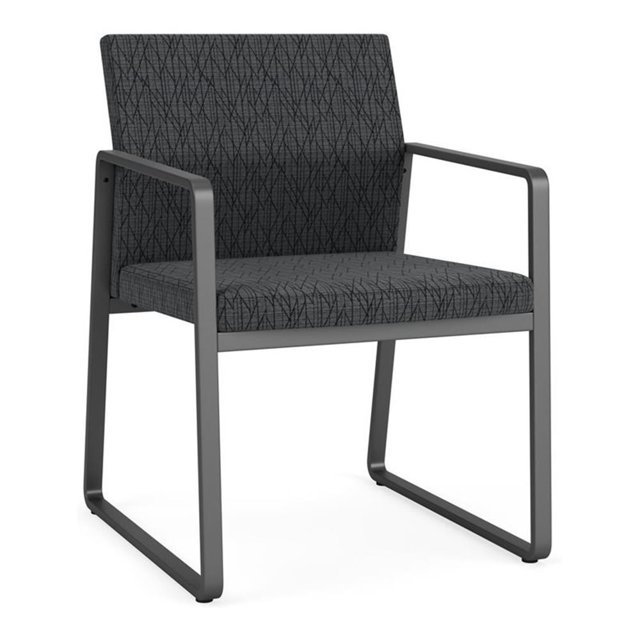 Fauteuil d'Appoint pour Réception et Salle d'Attente Gansett / Acier Charbon / Gris Foncé