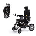 thumbnail image 3 of Fauteuil Roulant Électrique Pliable et de Voyage à Inclinaison Manuelle, Prêt pour le Voyage, Chaise Motorisée Portable Compagnon de Voyage pour Aînés et Adultes - Siège Rouge, 3 of 7