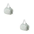 thumbnail image 1 of relayinert Foldable Storage Bag Travel Companion For All Occasions Waterproof Beach Bag blue flower 2Set, 1 of 6