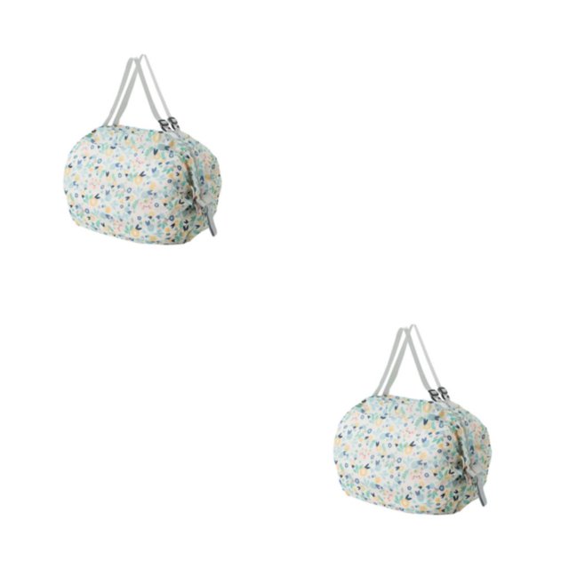 relayinert Foldable Storage Bag Travel Companion For All Occasions Waterproof Beach Bag blue flower 2Set