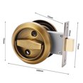 thumbnail image 3 of EastVita Round Recessed Door Lock, 304 Stainless Steel Keyless Pocket Door Lock, Hidden Recessed Cup Install Door Handles, Corridor Sliding Door Lock for Privacy Pocket Door, 3 of 8