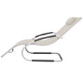 thumbnail image 2 of vidaXL Chaise Longue avec Coussin Aluminium et Textilène Crème, 2 of 5