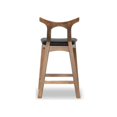 thumbnail image 4 of Crotone Mid-Century Modern Square Faux Leather Counter Stool in Black, 4 of 5